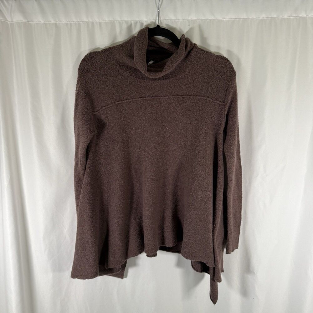 Free People Sweater Women's XS Brown Turtleneck Long Sleeve Wool Blend Pullover